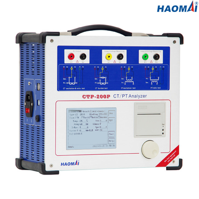 equipo de prueba del transformador corriente de 120V 60Hz, analizador portátil del VT del CT